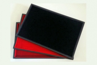 Standart trays red velvet plain