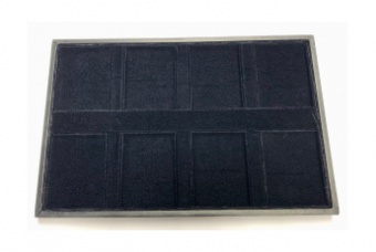 Black velvet tray for slabs 8 spaces